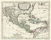 1778 Vaugondy Map of Mexico, Central America, Florida and the West Indies