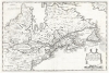 1664 Boisseau Map of New England and Canada (1st to identify all 5 Great Lakes)