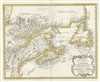 1755 Homann Heirs Map of New England and Eastern Canada (Nova Scotia, Quebec)