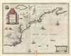 1647 Jansson Map of New York, New England and Virginia