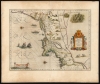 1634/ 1643 Blaeu Map of New England and the New Netherlands