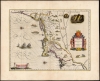 1640 Blaeu Map of New England and the New Netherlands