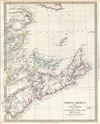 1832 S.D.U.K. Map of Nova Scotia, Canada
