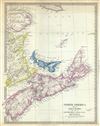 1848 S.D.U.K. Map of Nova Scotia, Canada
