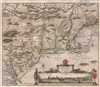 1684 Danckert's 'Farm Animal' Map of New York, Virginia, and New England (Novi Belgii)