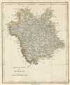 1854 Pharoah and Company Map of the Nuggur Division of Mysore, Karnataka, India