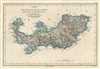 1854 Pharoah Map of Bidar and Osmanabad in Telangana and Maharashtra, India