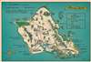 1953 Robuck Pictorial Map of Oahu, Hawaii