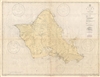 1945 U.S. Coast Survey Chart or Map of Oahu, Hawaii