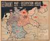 1945 Atlanta War II Map of Germany w/ Allied Occupation Zones