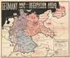 1945 Atlanta GmbH Map of Germany and Allied Occupation Zones After World War II