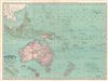 1892 Rand McNally Map of Malaysia and Oceania (Australia, New Zealand, Polynesia)