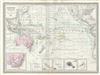 1860 Dufour Map of Australia, Polynesia and the Pacific Ocean