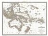 1829 Lapie Map of Australia, New Zealand, and Polynesia