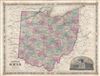 1866 Johnson Map of Ohio