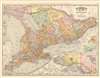 1892 Rand McNally Map of Ontario, Canada