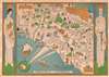 1929 Goodwin Art Deco Pictorial Map of Orange County, Los Angeles, California