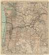 1898 Poole Brothers Railroad Map of Washington and Oregon