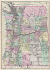 1887 Bradley Map of Oregon and Washington