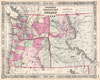 1864 Johnson Map of Washington, Oregon, and Idaho