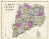 1912 Century Map of Otsego County, New York