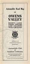 Automobile road map of Owens Valley : resort, lakes, fishing streams, camp locations, trails and peaks. - Alternate View 2 Thumbnail