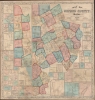 1858 Walling Wall Map of Oxford County, Maine