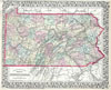 1874 Mitchell Map of Pennsylvania