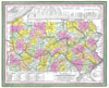 1850 Cowperthwait - Mitchell Map of Pennsylvania