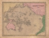 1842 Bradford Map of the Pacific Ocean, Oceania