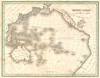 1840 Map of the Pacific Ocean, Australia, and Polynesia