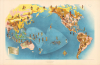 1943 Complete Set of Six Covarrubias Pictorial Maps of the Pacific Region