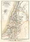 1843 Beiling Map of Palestine or the Holy Land