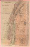 1866 Van de Velde Wall Map of the Holy Land / Israel / Palestine