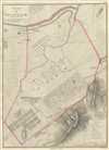 1854 Pharoah Map or Plan of the Town of Pallavaram, Chennai, India