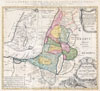 1750 Homann Heirs Map of Israel / Palestine / Holy Land (12 Tribes)