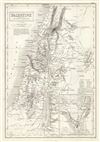 1844 Black Map of Palestine, Israel or the Holy Land