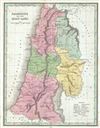 1835 Bradford Map of Israel, Palestine or the Holy Land