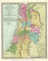 1832 Burr Map of Palestine, Israel or the Holy Land