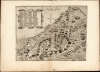1565 Camocio / Wissenbourg Map of the Holy Land, with the Peregrination