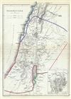 1867 Hughes Map of Israel, Palestine or the Holy Land in Antiquity