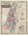 1863 Johnson Map of Palestine, Israel or the Holy Land