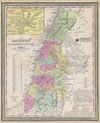 1853 Mitchell Map of Palestine, Israel and the Holy Land