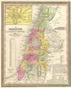 1854 Mitchell Map of Palestine, Israel, or the Holy Land