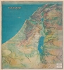 1942 G. Frederick Owen Bird's Eye View Map of Palestine