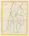 1823 Manuscript Map of Palestine or Holy Land in Antiquity