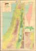 1966 Sabbagh / PLO Research Center Wall Map of Palestine in 1948