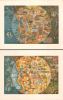 1950 Sheets Pictorial Set of Maps of Northern California w/ Explainer