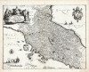 1646 Merian Map of Tuscany and the Papal States of Italy