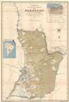 1889 Bourgade Map of Paraguay